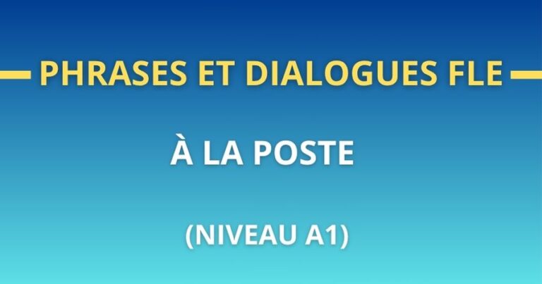 Niveau A1 français : à la poste (expressions utiles)