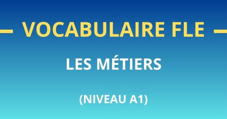 Lexique FLE : les métiers (A1)