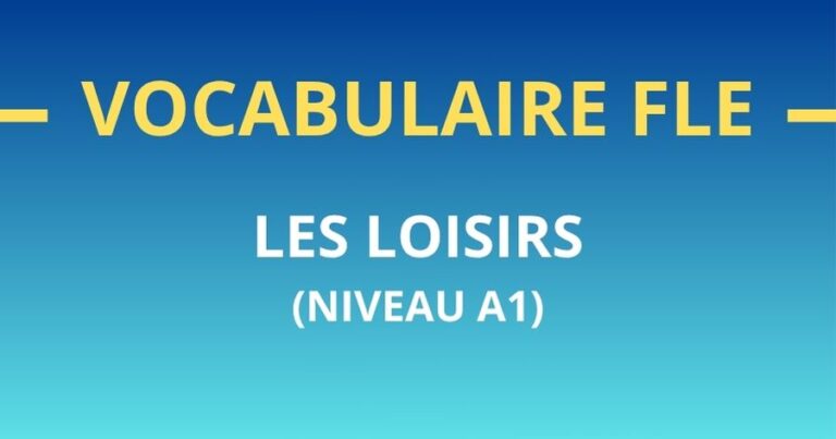 Vocabulaire FLE A1 : les loisirs – fiche simple